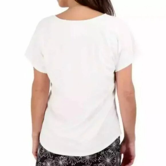 👚3 FOR $20👚NEW Tranquility Colorado Clothing Solid V-neck short sleeve shirt - Picture 2 of 2